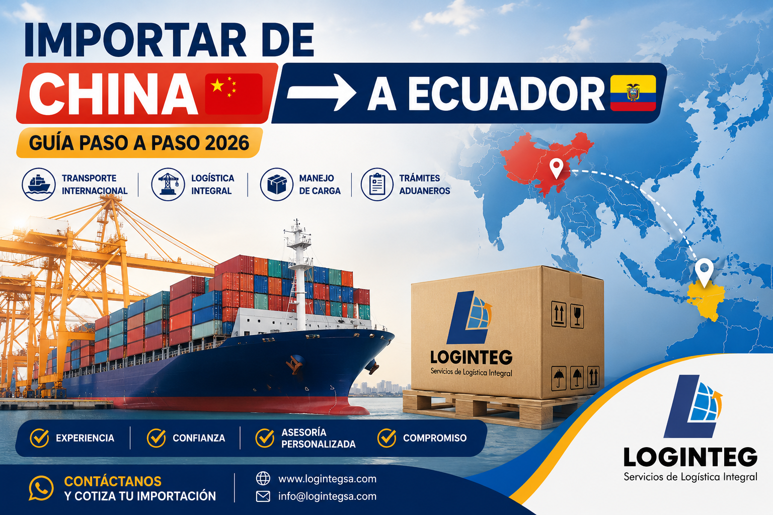 ¿Cómo importar de China a Ecuador? Guía paso a paso 2026
